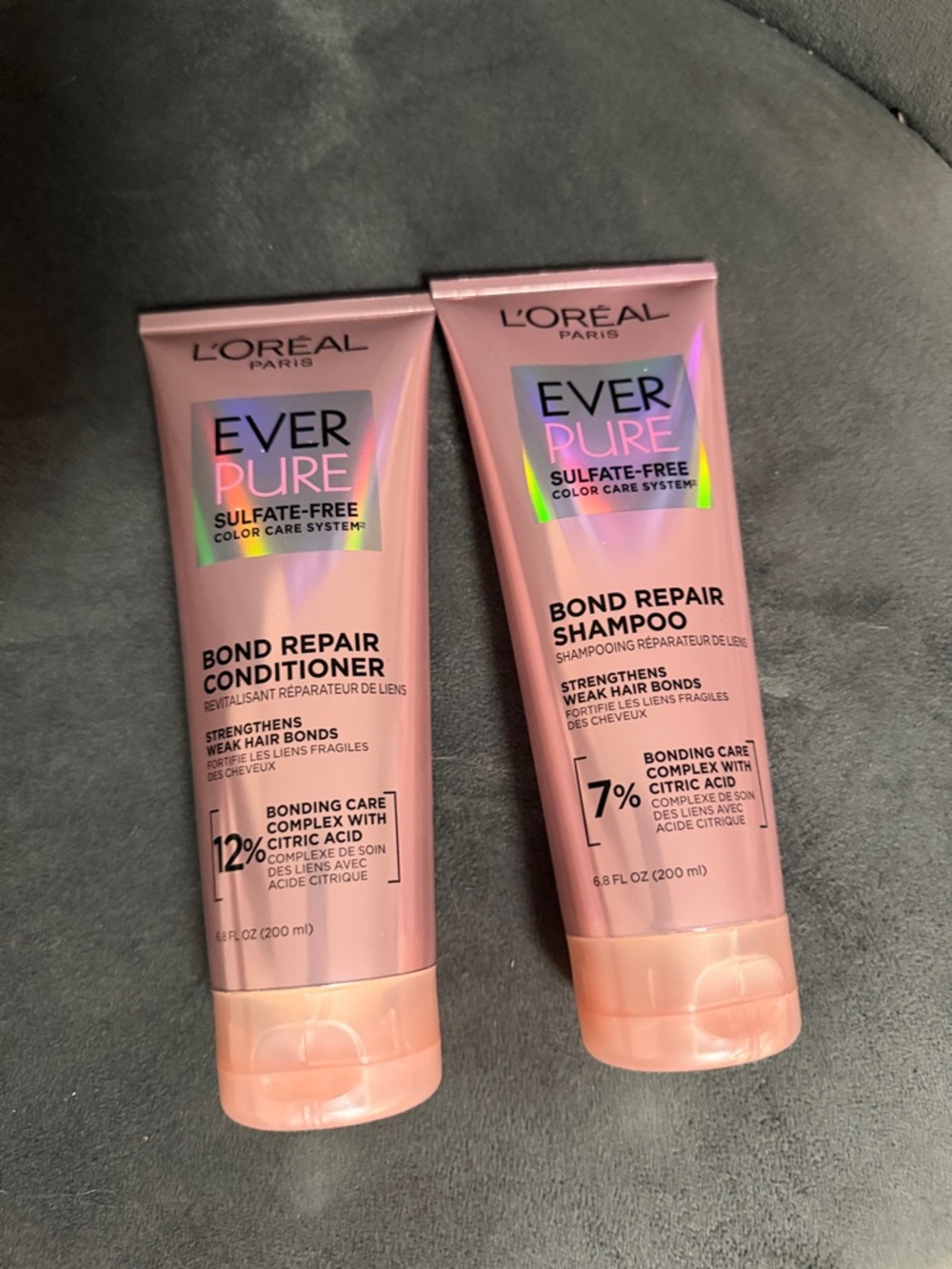 L'Oreal Ever Pure Bond Repair Shampoo & Conditioner Pink Tubes